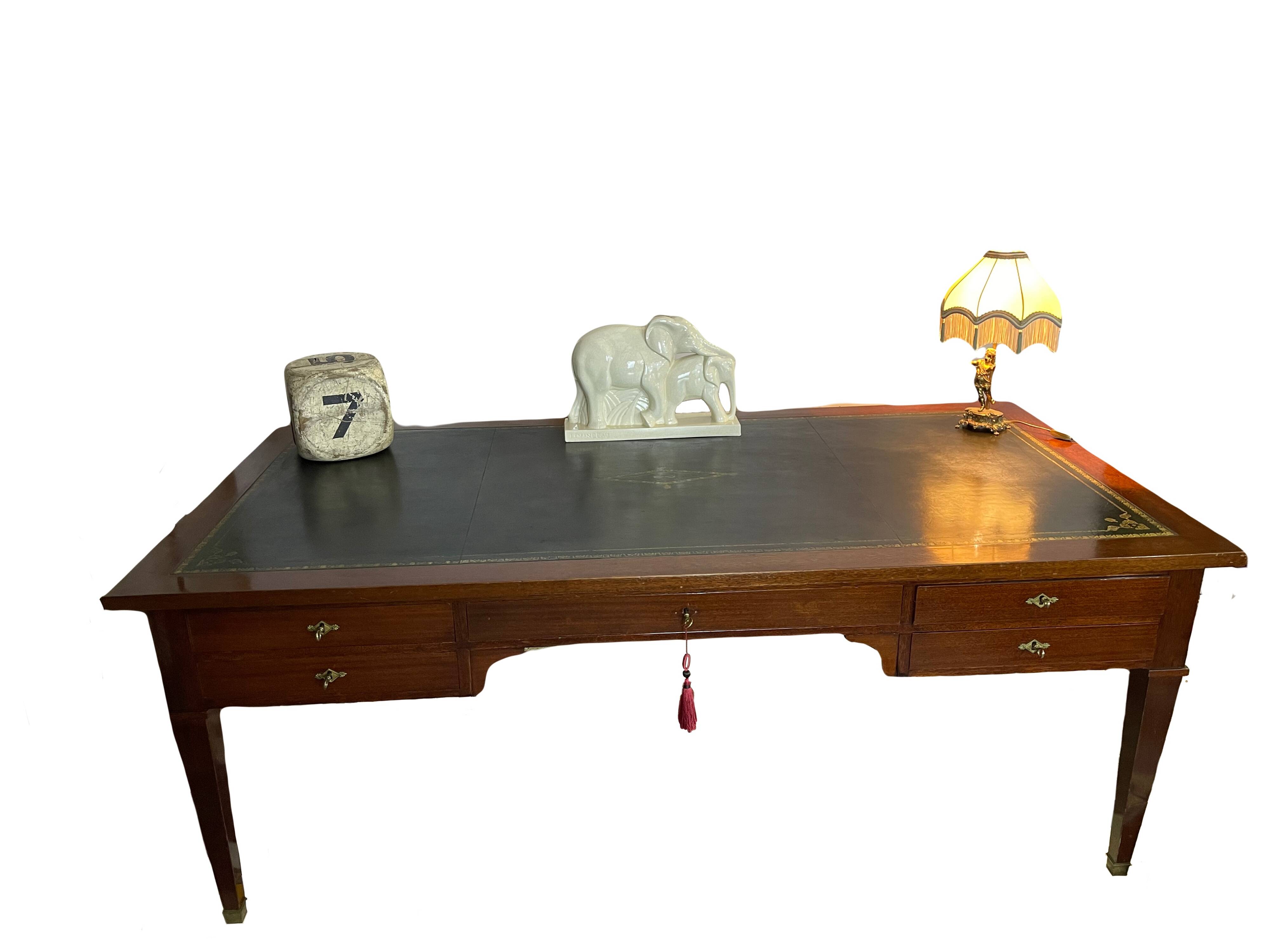 Large flat Louis XVI style desk