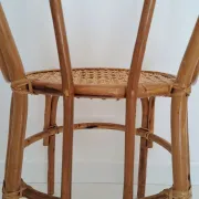 Vintage bamboo and cane chair, Thonet bistro style.