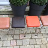 In leatherette vintage stools