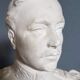 white plaster bust Albert king of the Belgians