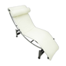 Chaise longue LC4 en cuir crème vintage conçue par Le Corbusier, Charlotte Perriand pour Cassina