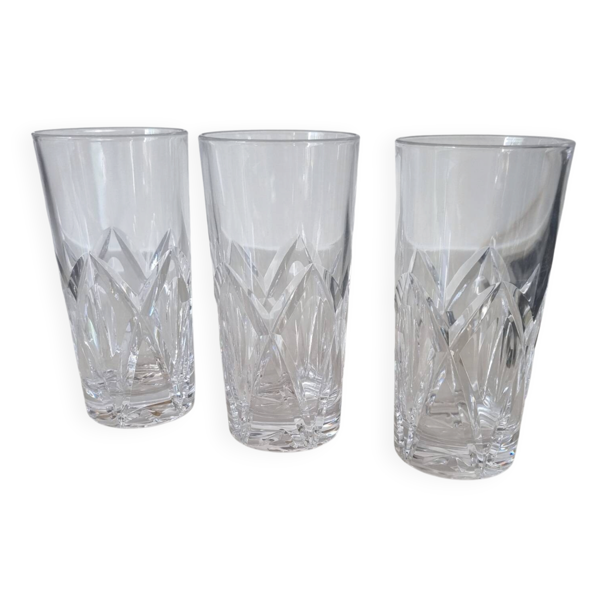 3 high-quality crystal tumblers