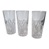 3 high-quality crystal tumblers