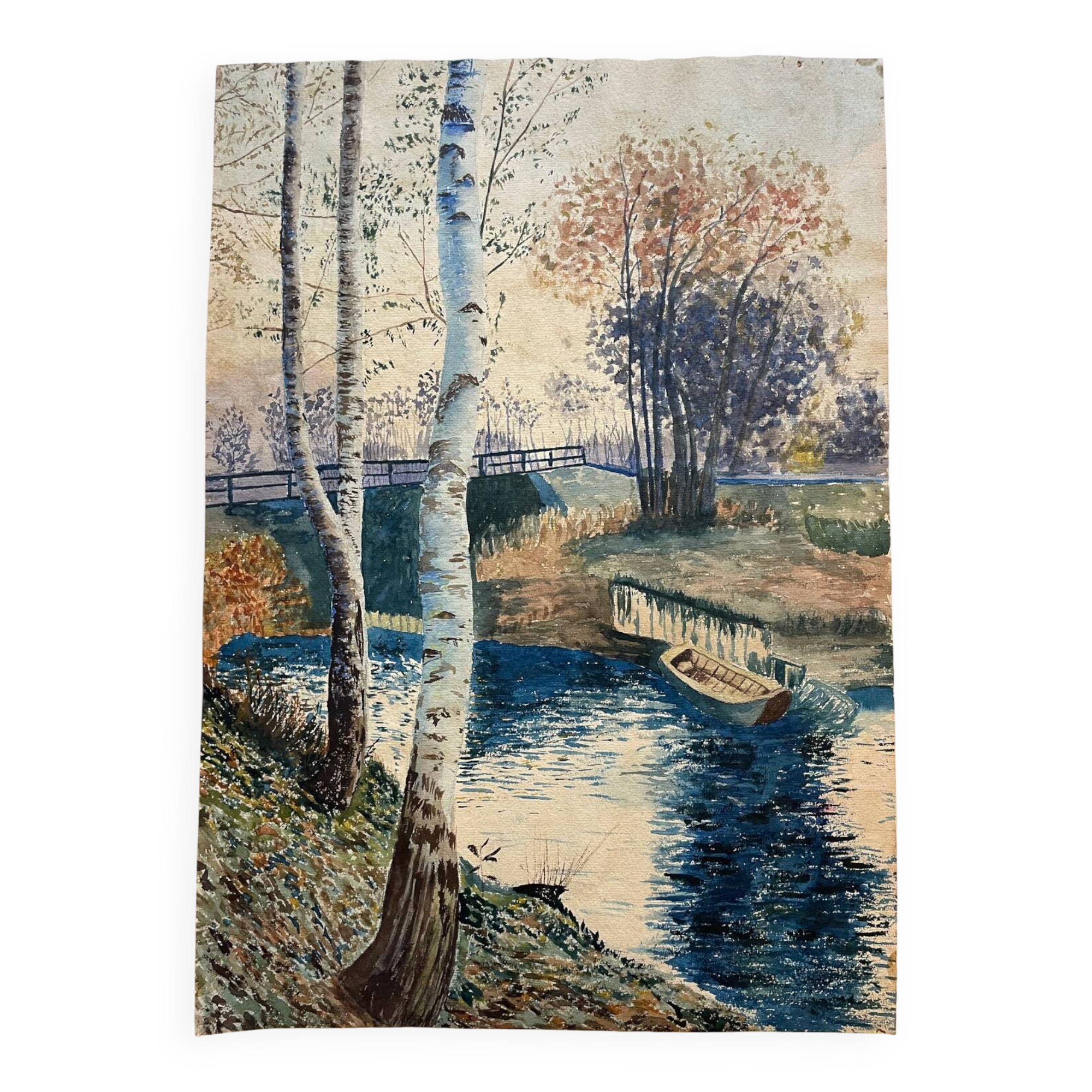 Paysage de sous-bois XXe