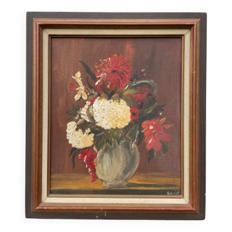 Large bouquet oil painting