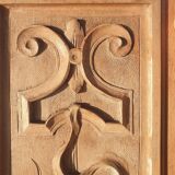 Panel, pediment, bas-relief in carved wood