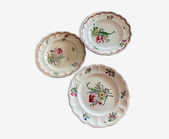 3 assiettes Lunéville