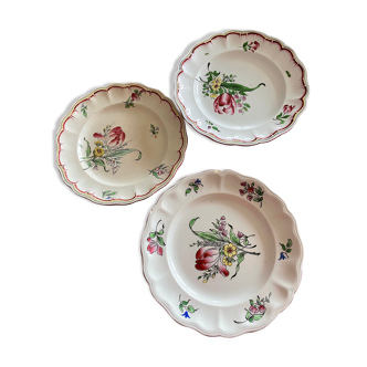 3 assiettes Lunéville