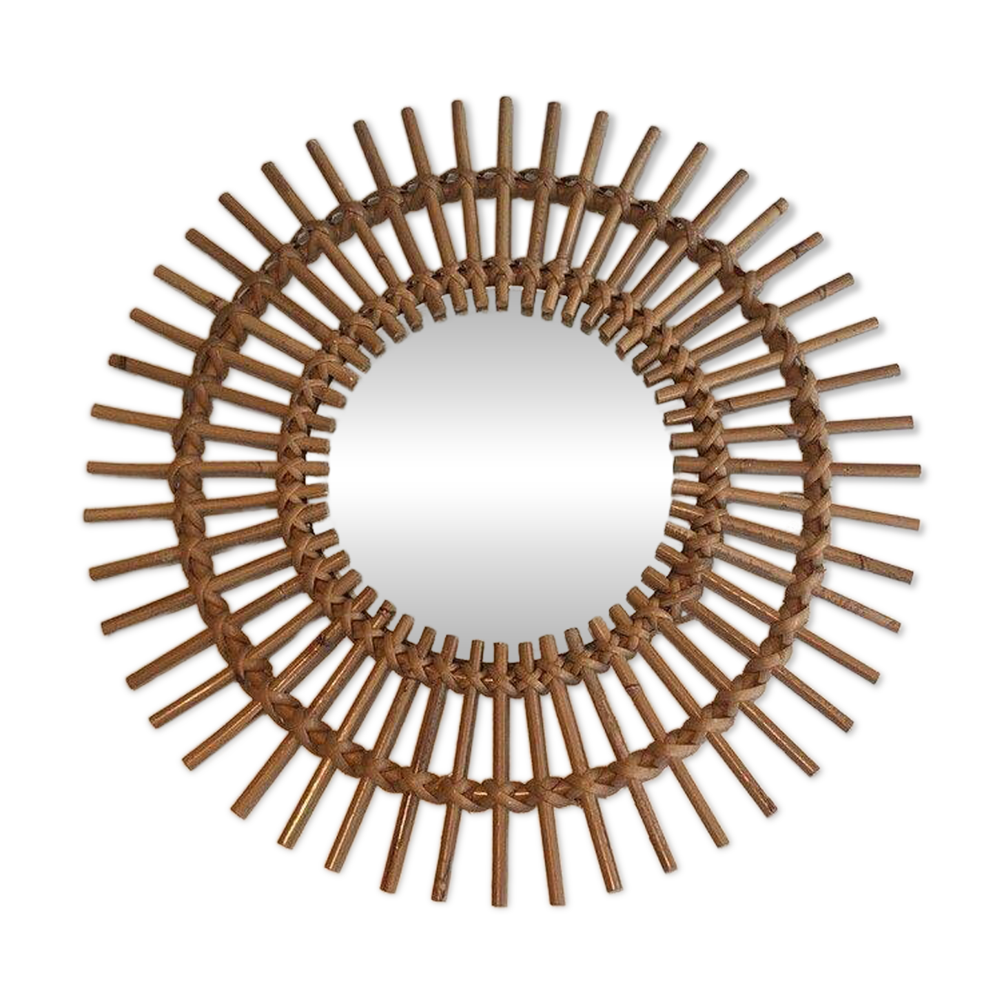 Small rattan mirror