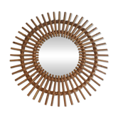 Small rattan mirror