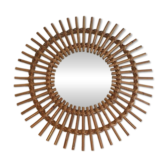 Small rattan mirror