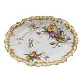 Plat de présentation ovale porcelaine Limoges  ELITE L FRANCE