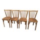 Lot de 4 chaises viennoise bois courbé restaurant paris bistrot baumann 70s
