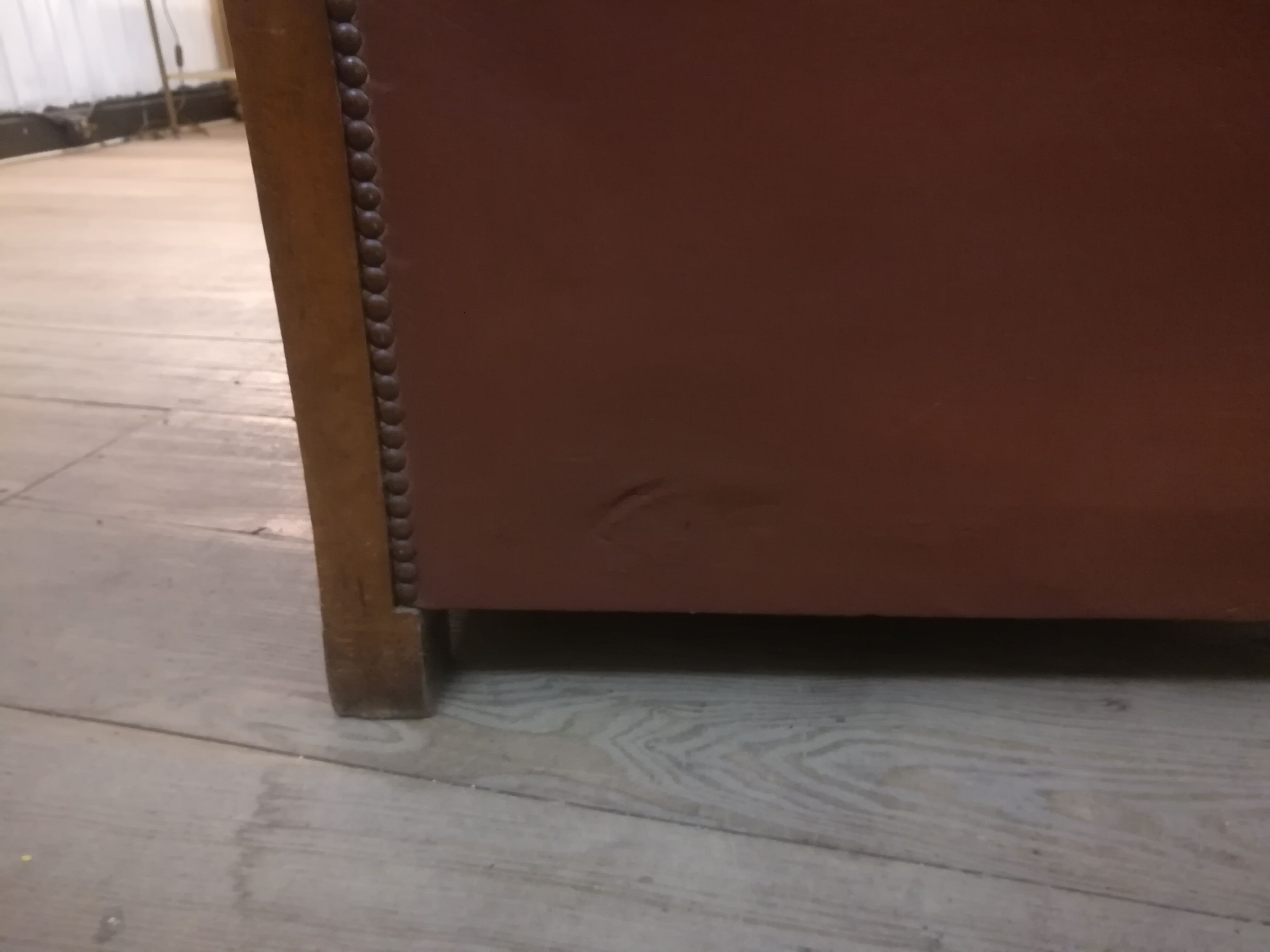 Leather art deco sofa