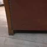 Leather art deco sofa