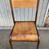 Lot de 8 chaises industrielles école vintage collectivités mullca delagrave