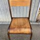 Set of 8 vintage industrial school chairs for communities mullca delagrave