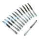 Set of 12 silver-plated cheese knives