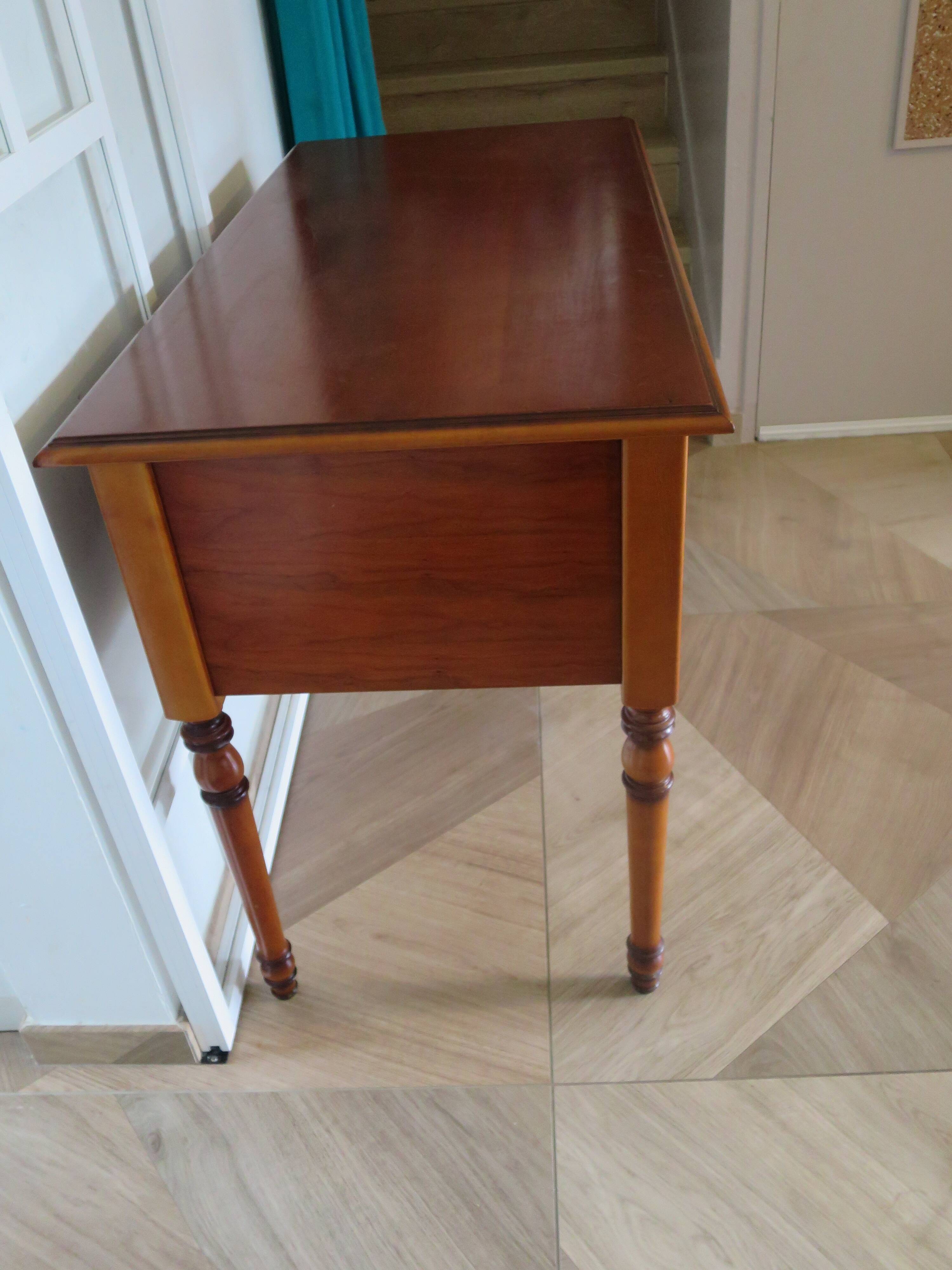 Small minister's desk - 3 drawers - cherry wood - Louis Philippe style