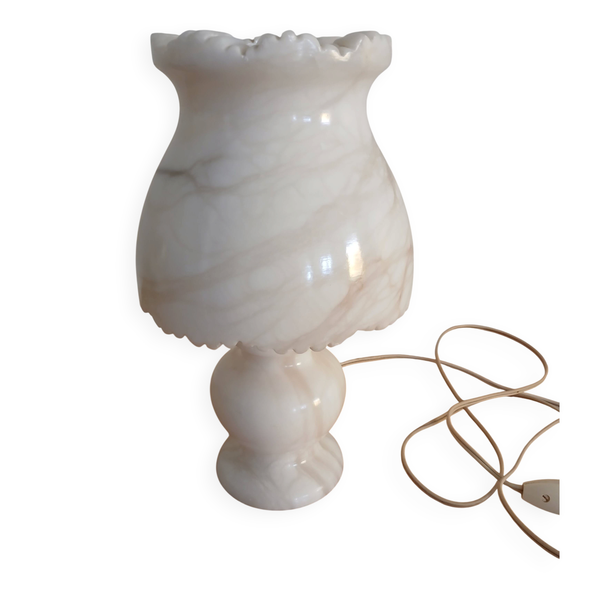 vintage alabaster marble lamp from the 50s-60s