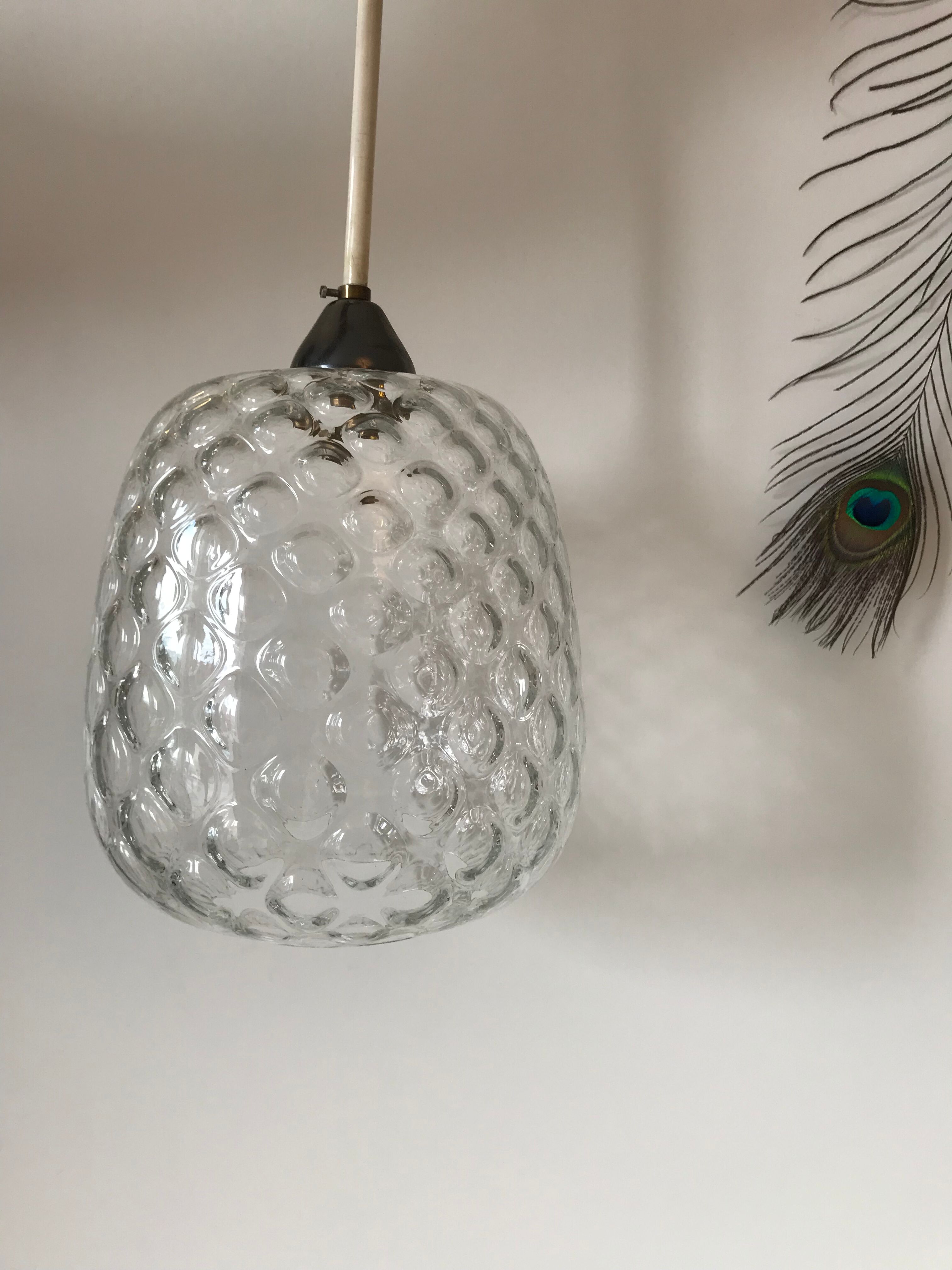 Suspension en verre ananas