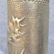 75 shell casing carved - Art of the poilus floral decoration WW1