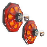 Pair of ceramic wall lamps by Hustadt Leuchten (2 pairs available)