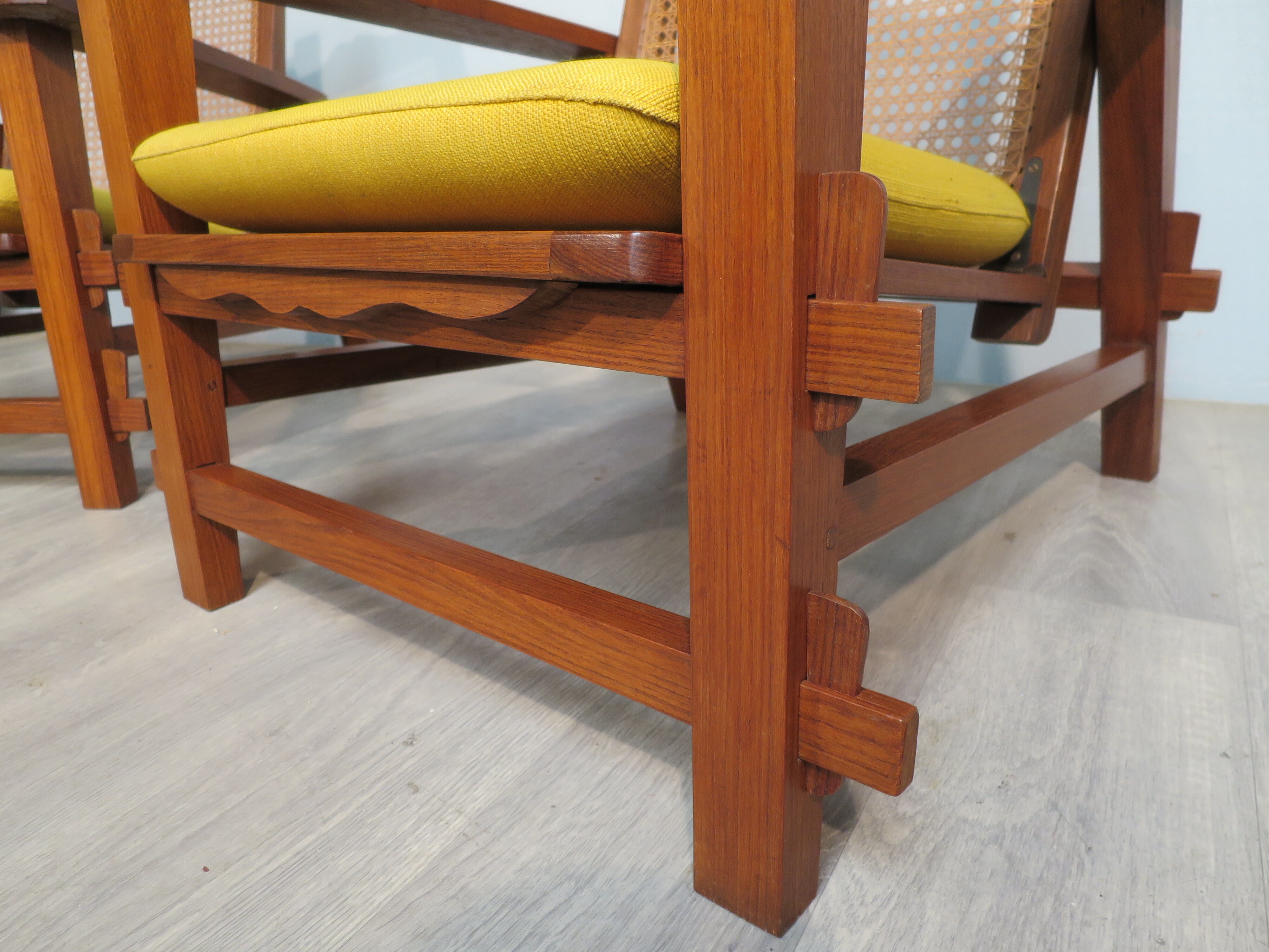 Colonial-style armchairs