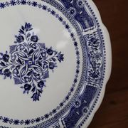 Plat de service/ plat à gâteaux en faïence fine de Gien Terre de fer