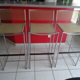 3 Spaghetti Alias bar stools designed by G. Belotti