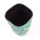 Fat lava turquoise vase