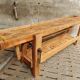 Old workbench XXL side table counter