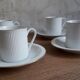 Set of 4 cups and sub-cups arzberg germany form 2075 athena
