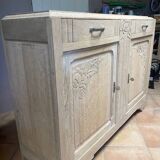 Solid oak sideboard – 1930s – fully airbrushed