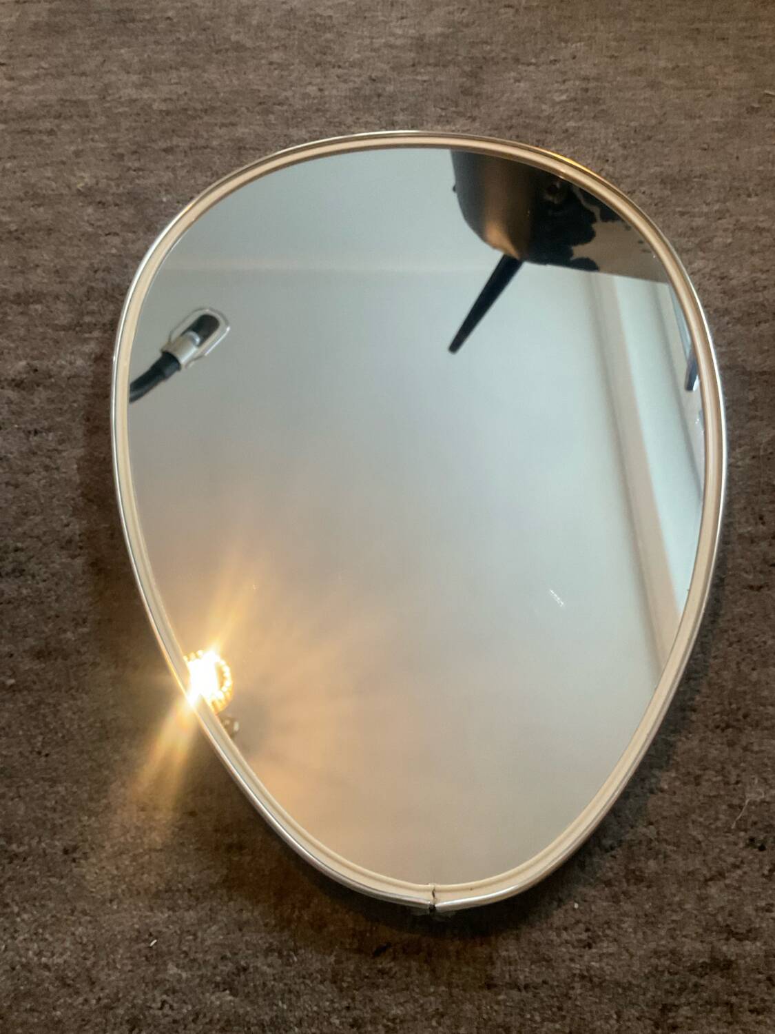 Miroir asymétrique œuf forme libre des années 60