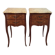 Marquetry bedside tables ( the pair )
