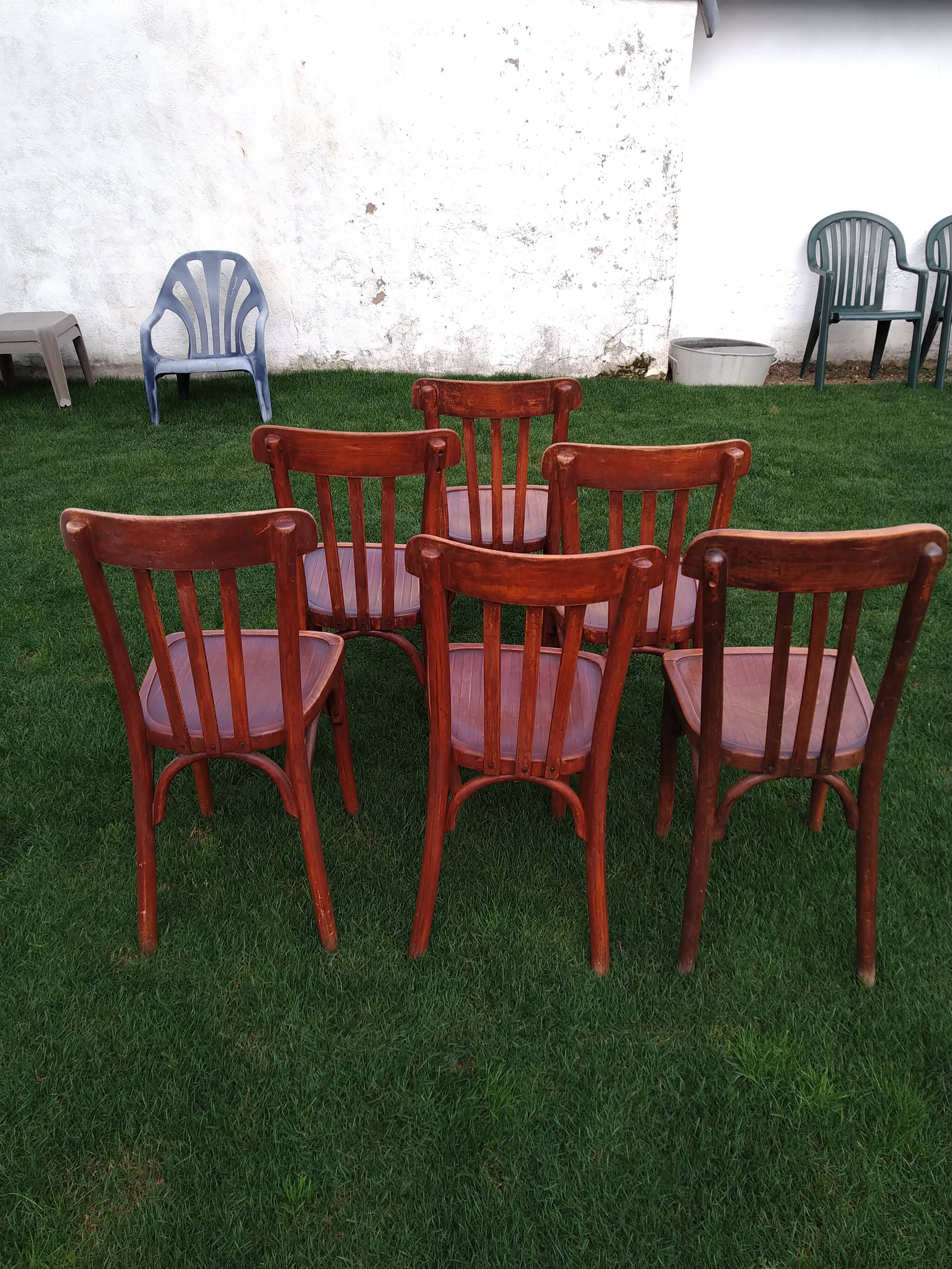 Six bistro chairs