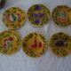 Dessert set salad bowl and 6 plates 541023 fruits barbotine sarreguemines