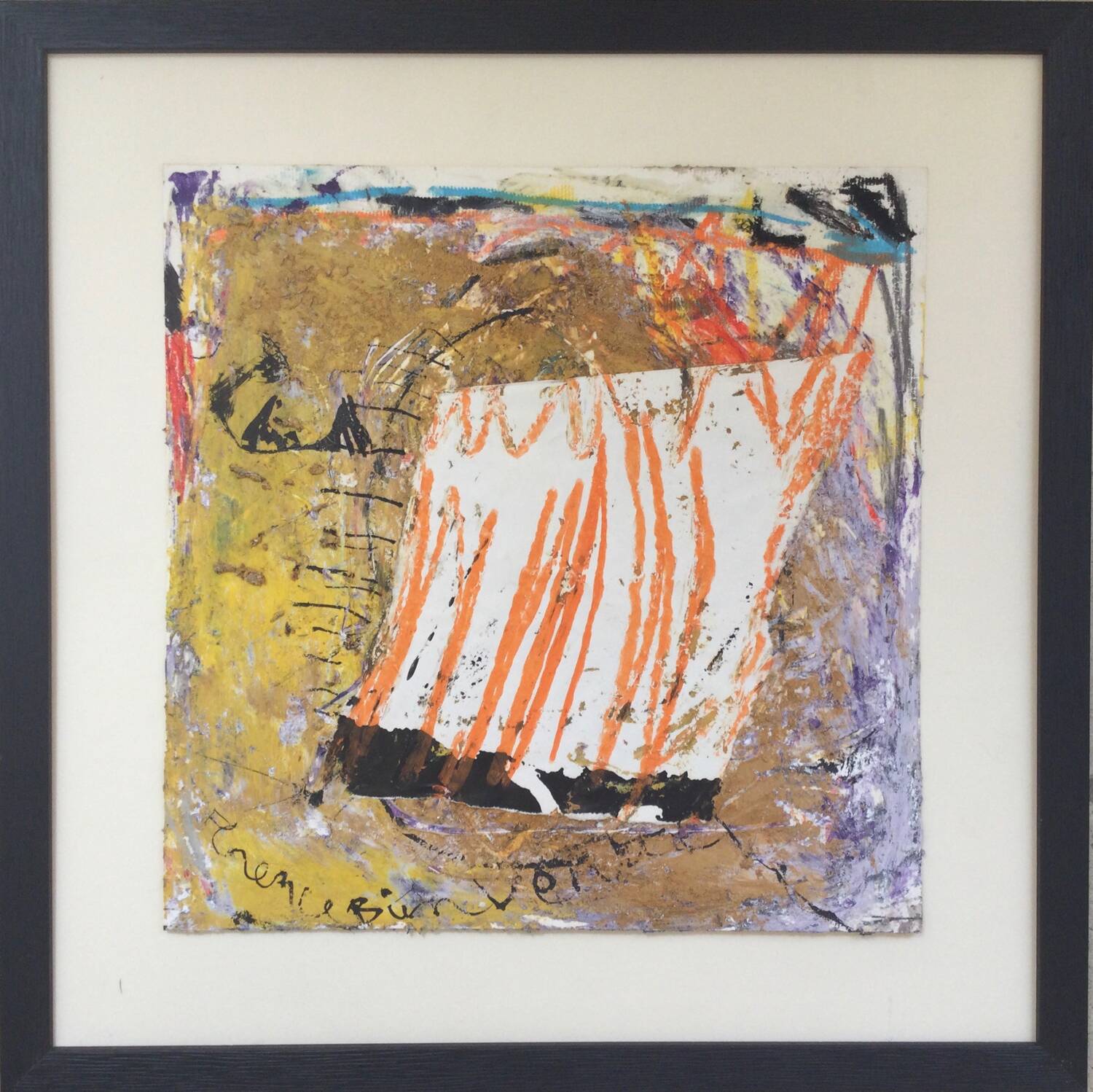 Welcome, 1989. Acrylic and collage by Florence ROQUEPLO (1955)