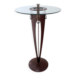 Table console sculpturale - verre
