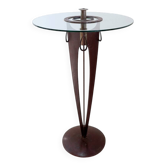 Vincent wegnez sculptural bronze and glass console table - belgium 20th