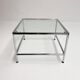 Square glass coffee table 71 x 71 cm, 1990s