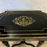 Worker Napoleon III Blackened wood and brass marquetry engraved xiX century