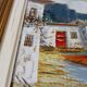 Signed painting house by the sea -oil on canvas