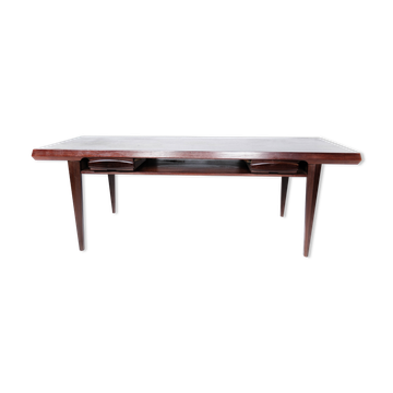 Table basse en teck avec tiroirs, de design danois des années 1960