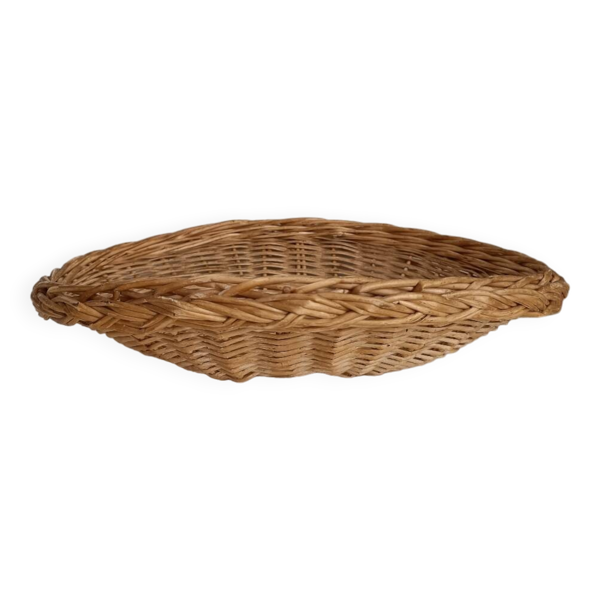 Corbeille panier en osier vintage