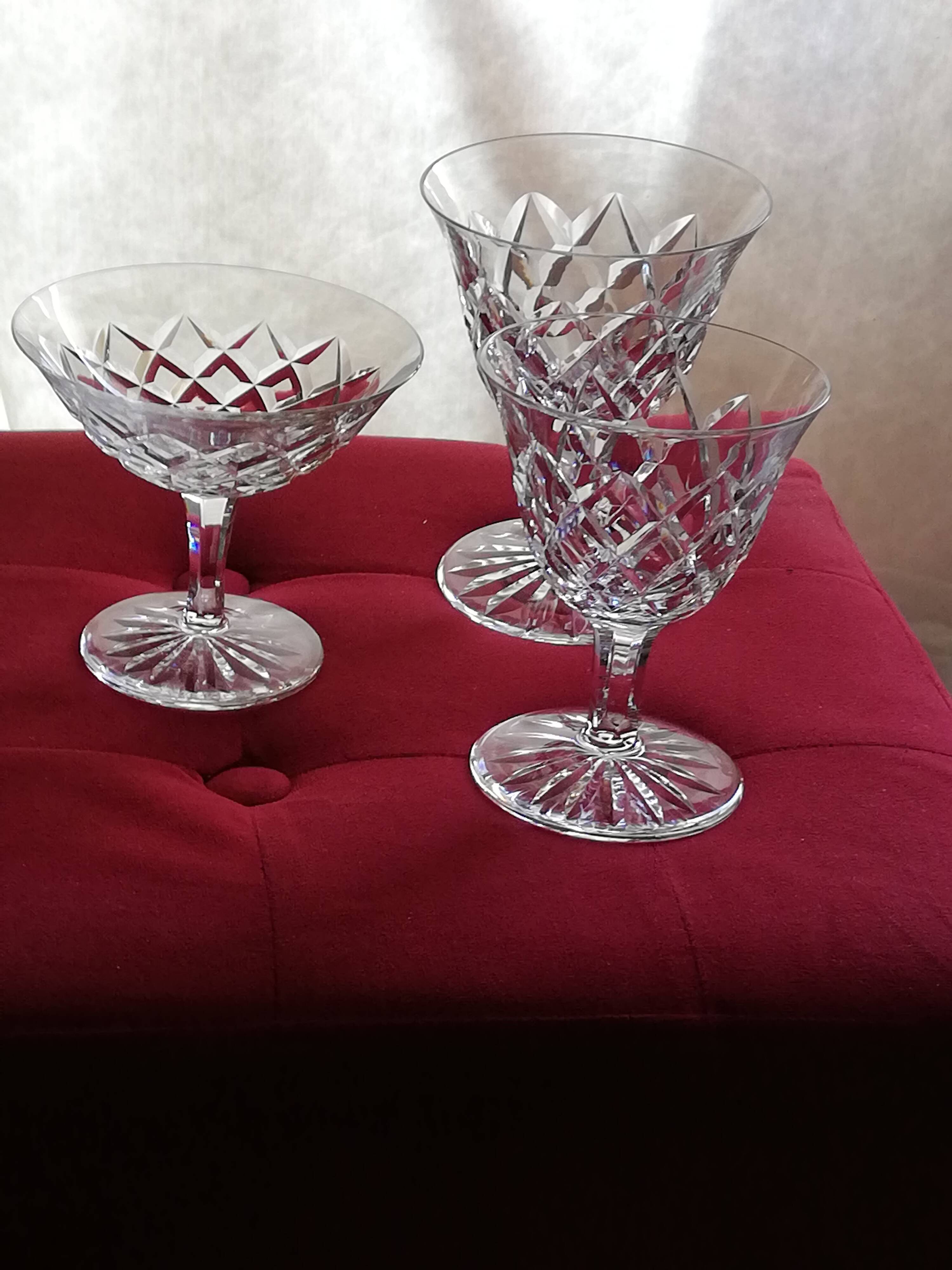 Saint Louis crystal glassware set, Adour model