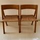 Chaises en bois par Martins Machado, années 1980, ensemble de 2