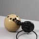 Vintage wall lamp design Eyeball metal beige & black 1970s