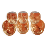 Set of 6 rounded cognac glasses (camus cognac)